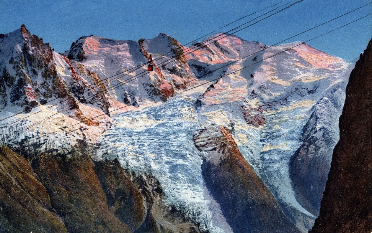 Telepherique Planpraz-le-Brevent Chamonix, Haute-Savoie, Rhone-Alpes, Frankrike av Unknown Artist
