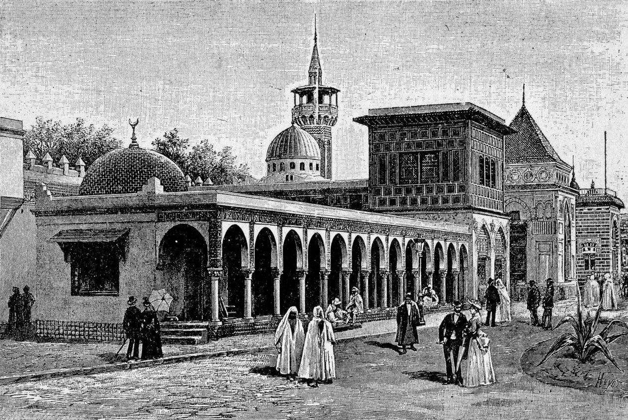 Det algeriska palatset, vid Esplanade des Invalides under den internationella utställningen 1889. av Unknown artist
