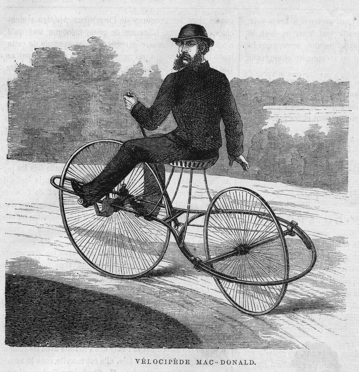 Den amerikanska velocipeden Mac-Donald. 1869 av Unknown artist