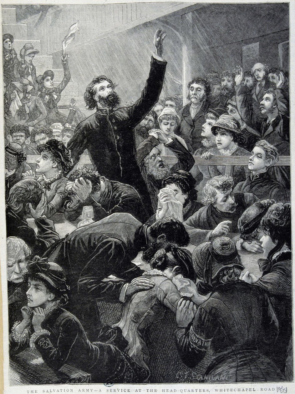 The Armee of Salvation - distribution vid Whitechapel Roads högkvarter 1881 av Unknown artist