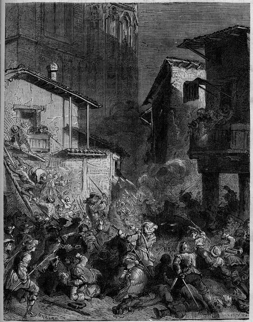 Slaget vid Cremona var ett slag i det spanska tronföljdskriget som ägde rum den 1 februari 1702 mellan Frankrike och Österrike - La Bataille de Cremone (Cremona) eller Surprise de Cremone den 1 februari 1702 en Cremone (Norra Italien) mellan fransmännen av Unknown artist