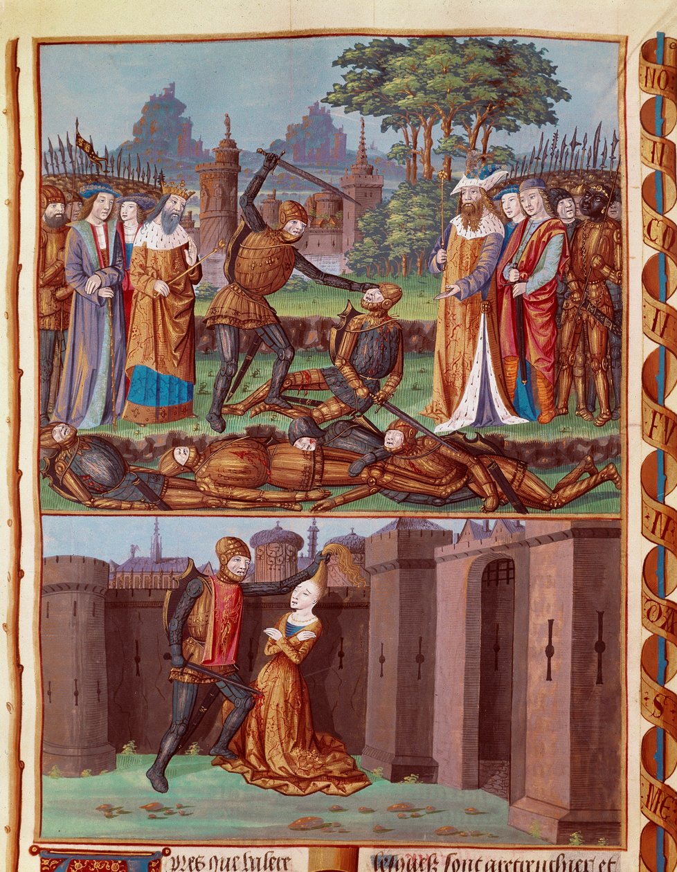 Slaget om Horaces och Curiacians De tre Horaces i Rom möter de tre Kuriacerna. Olika stridsscener. Horace, en av de tre Horace-bröderna (de tre Horaces), romare designade att möta de tre Curiaces, från staden Alba på 700-talet av Unknown artist