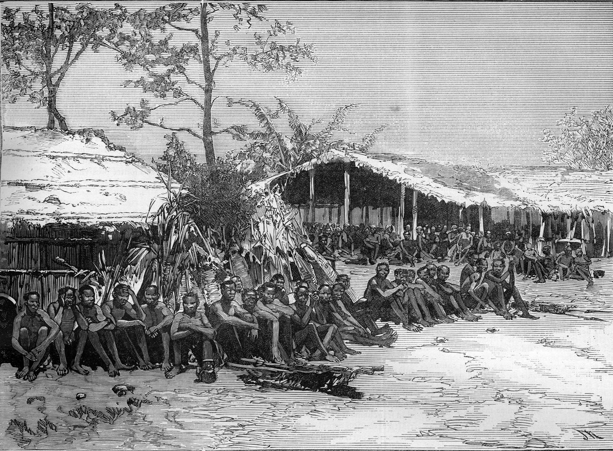Brazzamissionen i Västafrika (Pietro Paolo Savorgnan di Brazza eller Pierre Paul Francois Camille Savorgnan de Brazza av Unknown artist