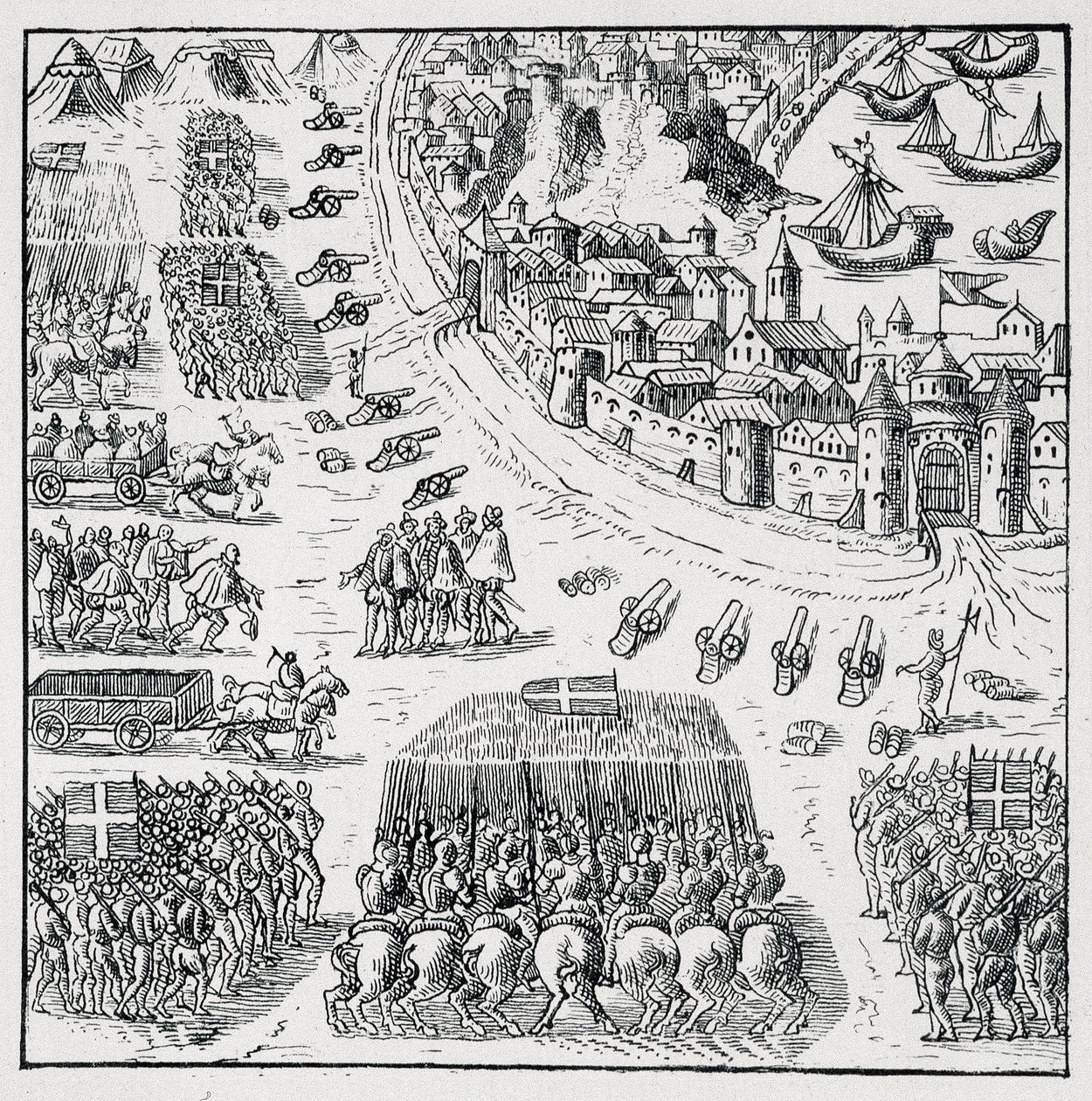 Hertigen av Anjou (Henry III) efter att ha blivit vald till kung av Polen (1573) och tvingats gå och ta denna krona i besittning oupphörligt, upphävdes belägringen av La Rochelle, och Rochellois fick allt de begärde för sig själva och för av Unknown artist