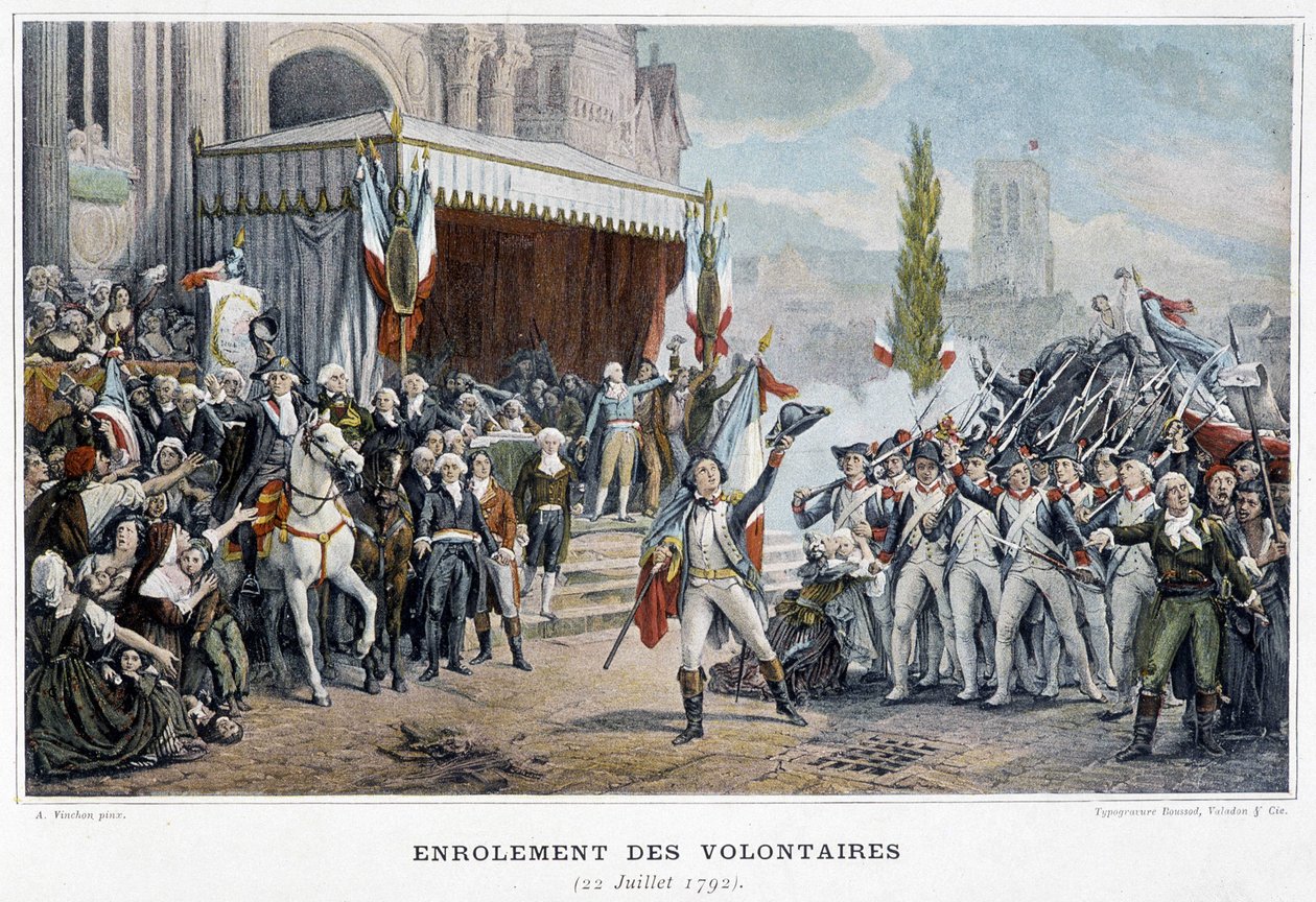Inskrivningen av volontärer, 22 juli av Unknown artist
