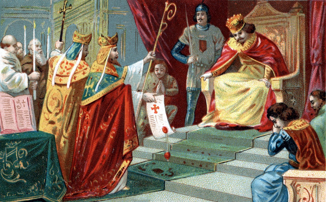 Exkommunikationen av kung Robert II den fromme (ca 970-1031), kung av Frankrike, 997. av Unknown artist