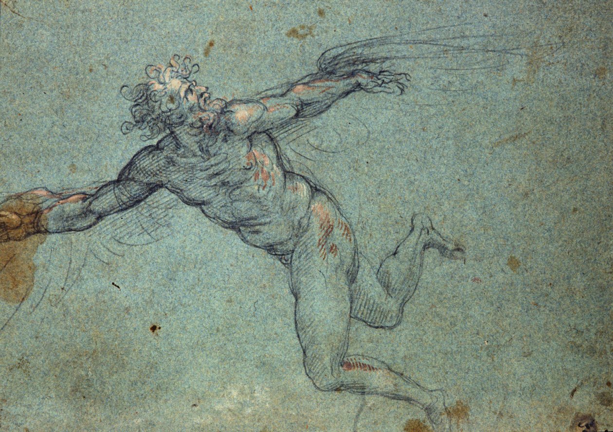 The Fall of icarus - "" The Fall of Icarus"" Teckning från 1600-talet av Unknown artist