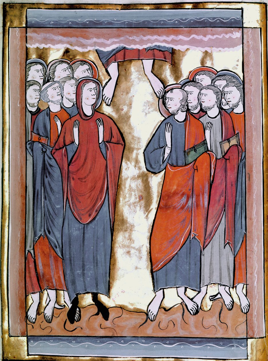 Miniatyruppstigningen hämtad från "The Book of Psalms um calendar" eller "Psaltier à l
