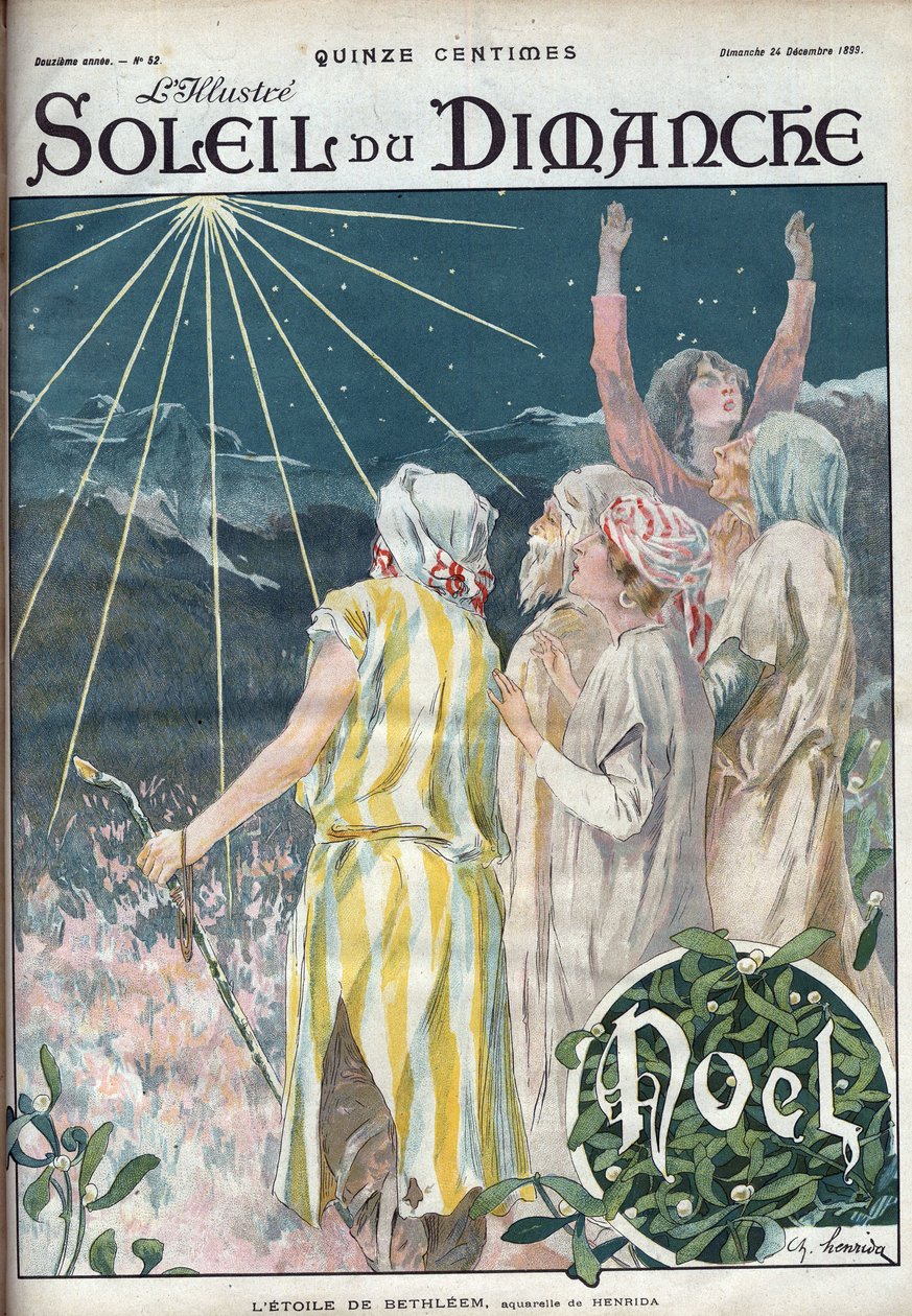 Betlehemsstjärnan. Gravyr i ”Solen-på-söndag”, 26 december av Unknown artist