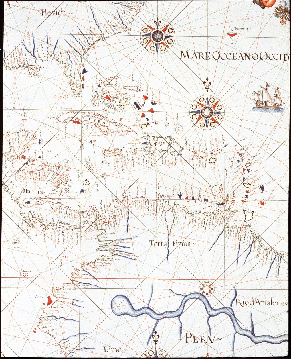 Västindien: Florida, Honduras, Kuba, Peru och Karibien av Unknown artist