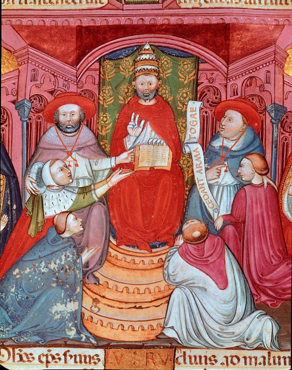 Motpåven Clement VII (Robert de Geneve) (1342-1394) proklamerar sina lagar” av Unknown artist