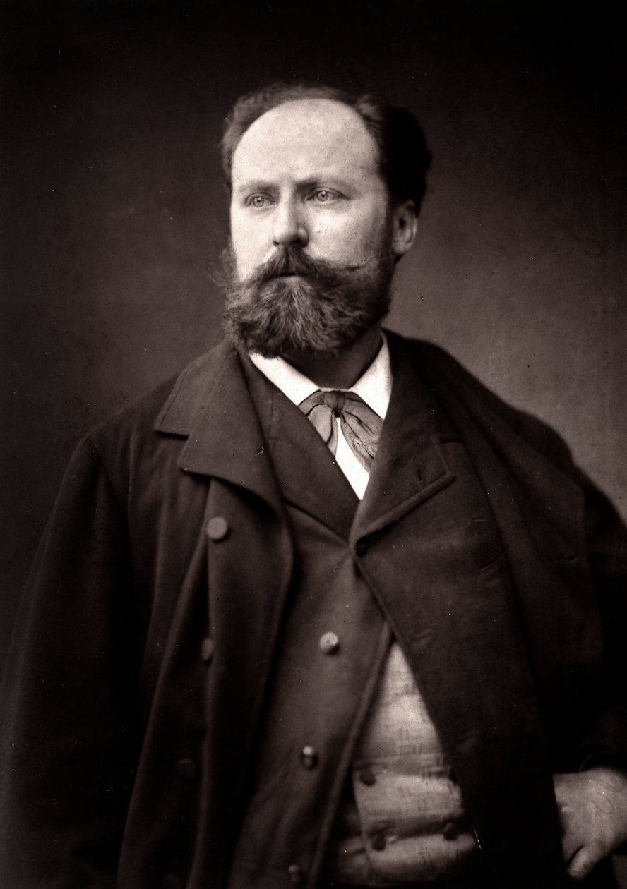 Konstnären Henri-Paul Motto fotograferad i samband med Parissalongen 1881 av Unknown