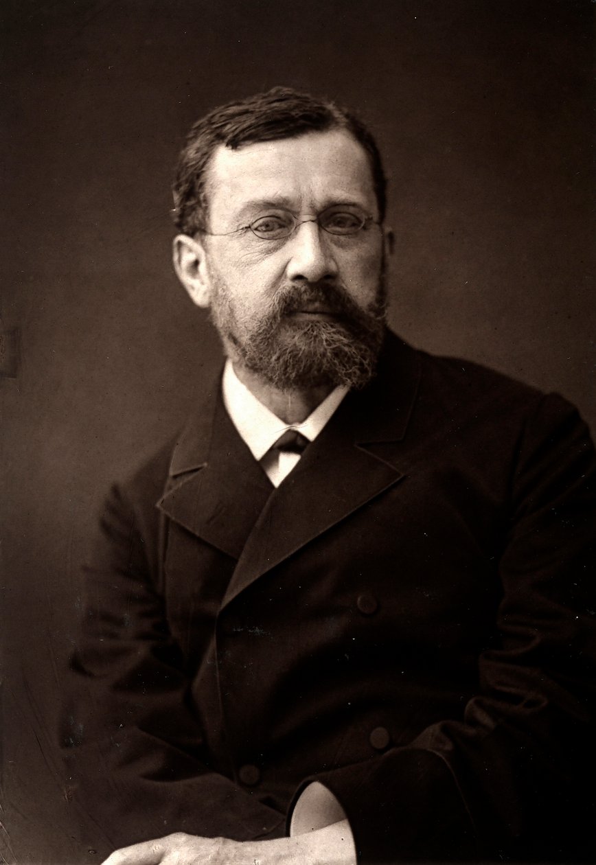 Konstnären Leon Barillot fotograferad i samband med Parissalongen 1881 av Unknown