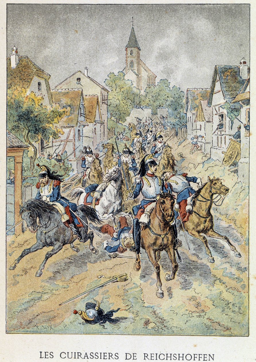 Slagskeppen i Reichshoffen (Froeschwiller Woerth, Froeschwiller-Woerth), 6 augusti av Unknown artist