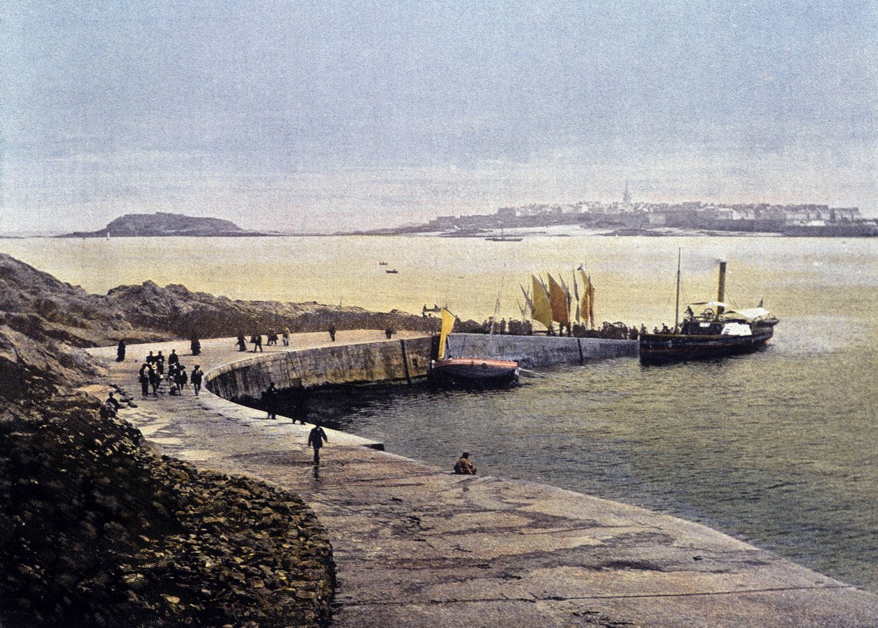 Viken Saint-Malo från Dinard - i "" Frankrike. Akvareller Reseminnen”, sd. 1800-talet av Unknown artist