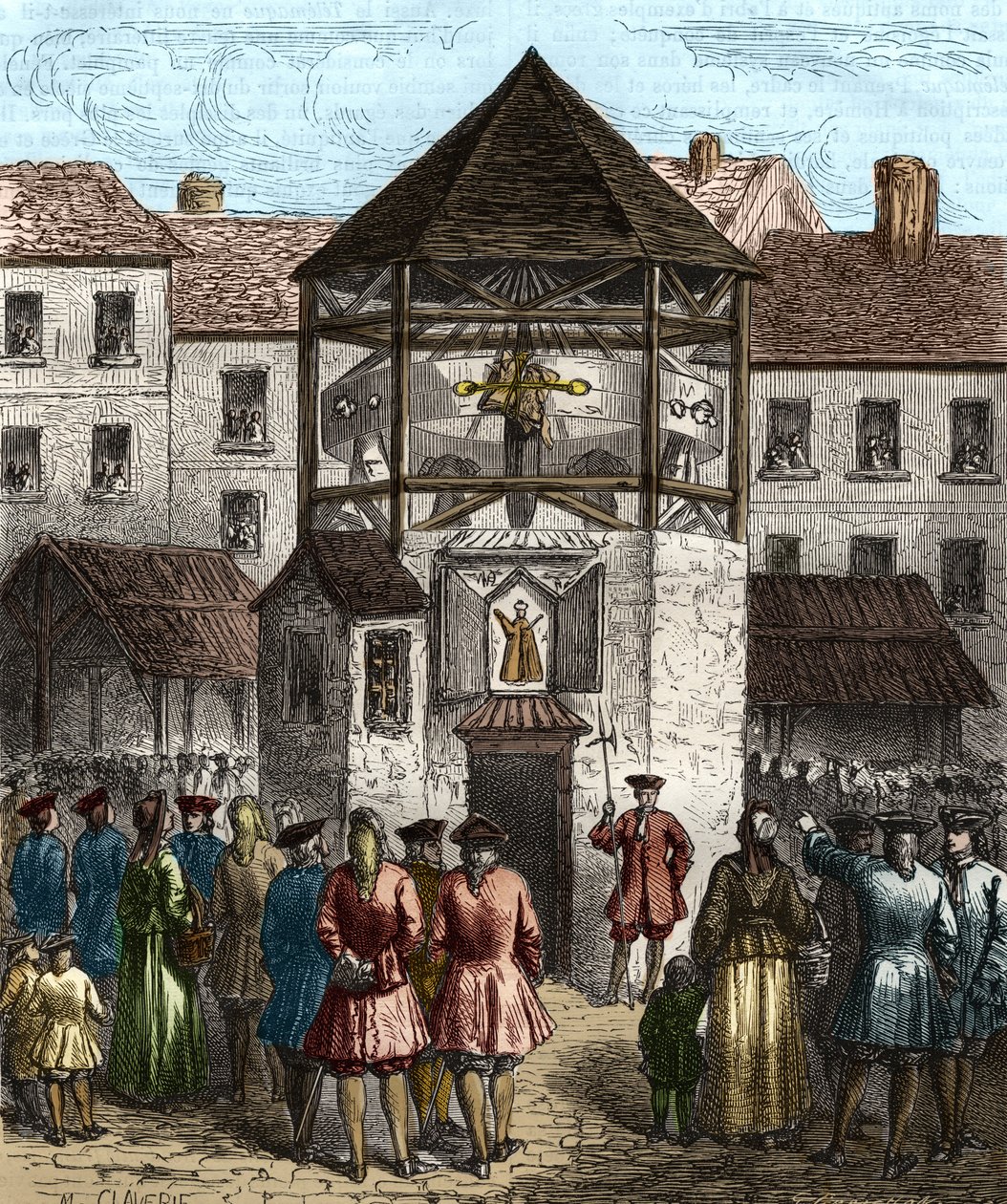 Boken "" la dime royale " av Sebastien Le Prestre, Marquis de Vauban, ställdes till fällan efter hans förbud 1707. av Unknown artist