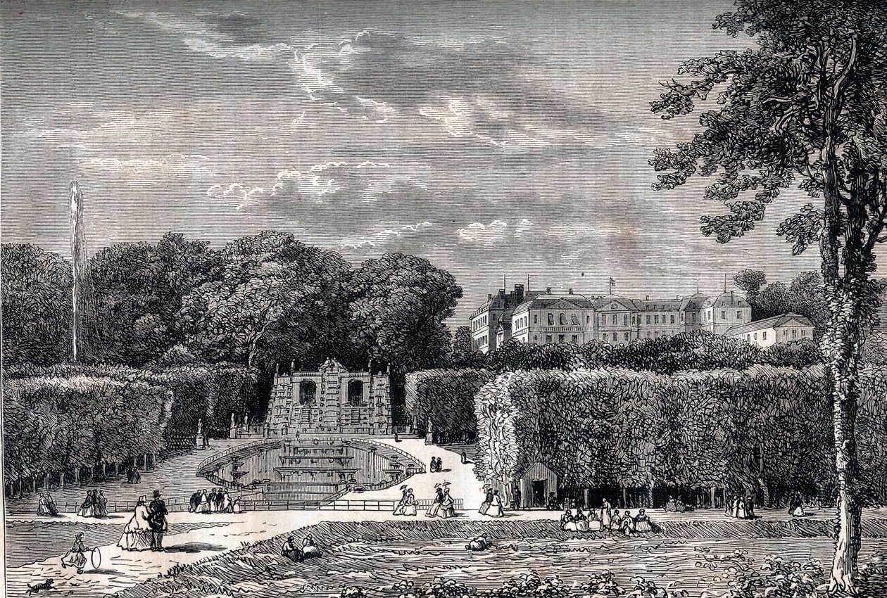 Slottet och parken Saint Cloud (Saint-Cloud) 1867 av Unknown artist