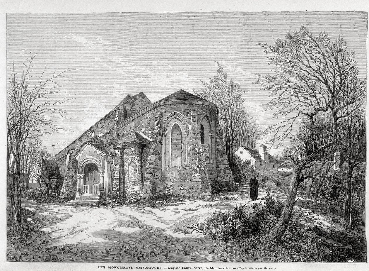 Kyrkan Saint Pierre de Montmartre - i "" Den illustrerade världen"" från 1873-04-05 av Unknown artist
