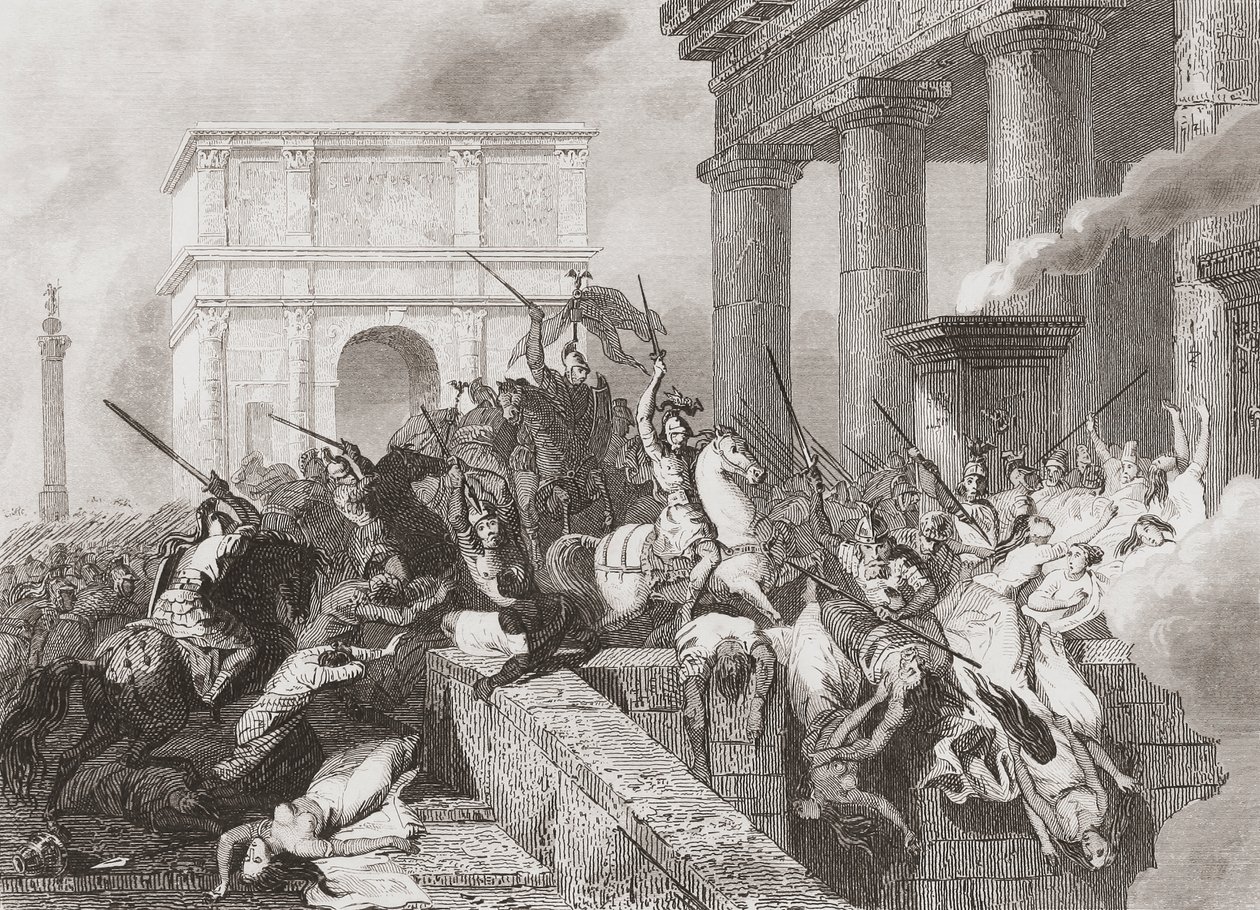 Vandalernas ankomst till Spanien av Unknown artist