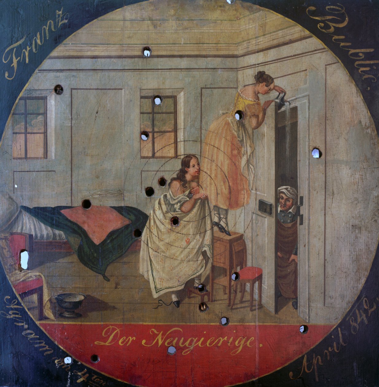 Den nyfikna (målade målet) av Unknown artist