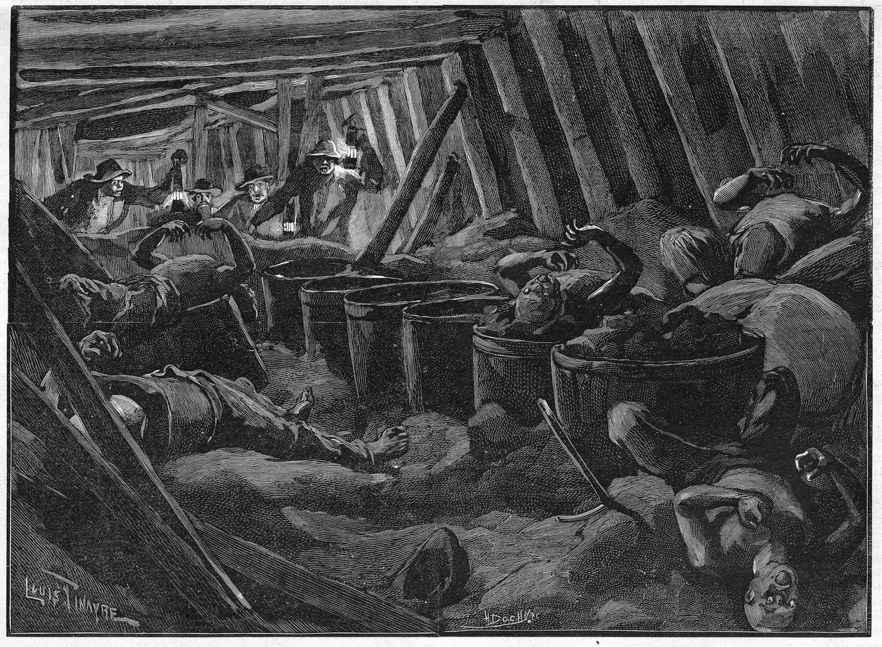 Katastrofen i Saint-Etienne den 3 juli av Unknown artist