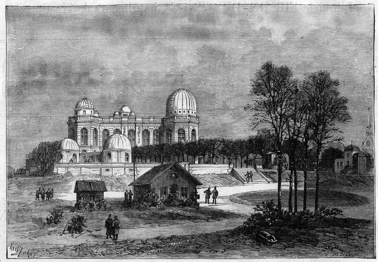 Utbyggnaden av Parisobservatoriet 1883 av Unknown artist