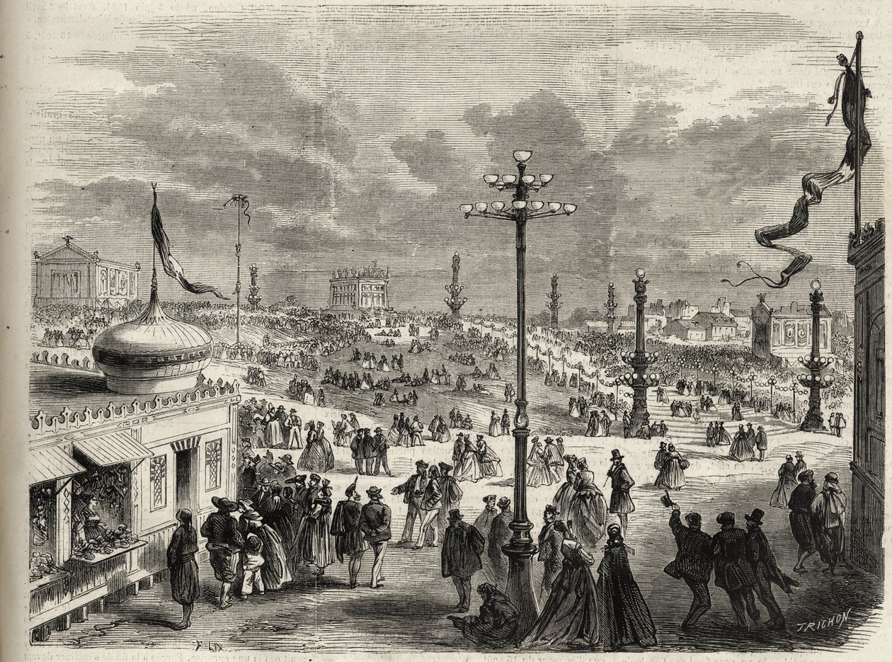 Festen den 15 augusti 1867 på Trocadero i Paris - 1867 års illustra universum av Unknown artist