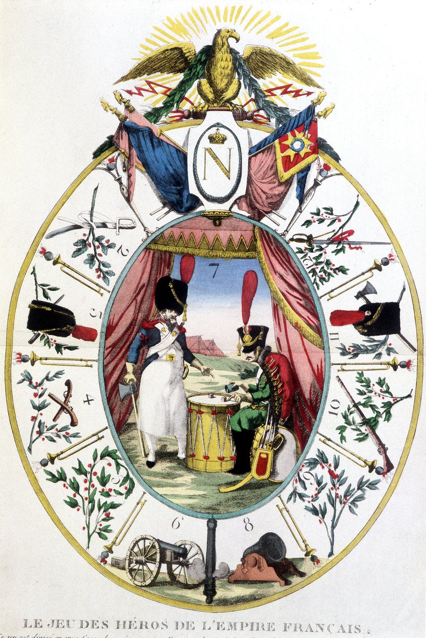 Spelet för det franska imperiets hjältar, deb. 1800-talet av Unknown artist