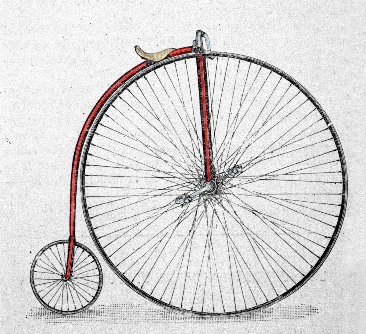 Den stora cykeln, eller grand bi (grand-bi), uppfanns mellan 1865 och 1870. av Unknown artist