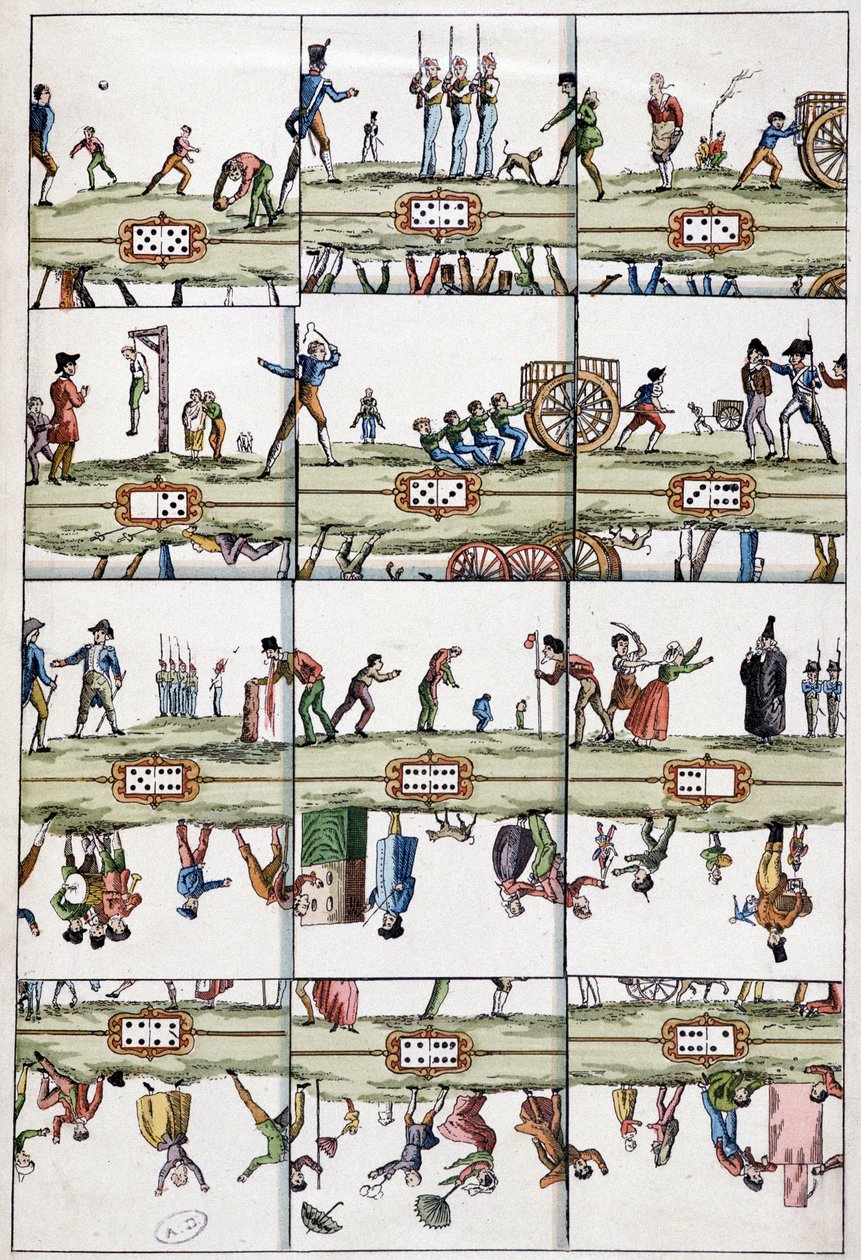 Den illustrerade dominokartan - Arts Déco, n.d. av Unknown artist