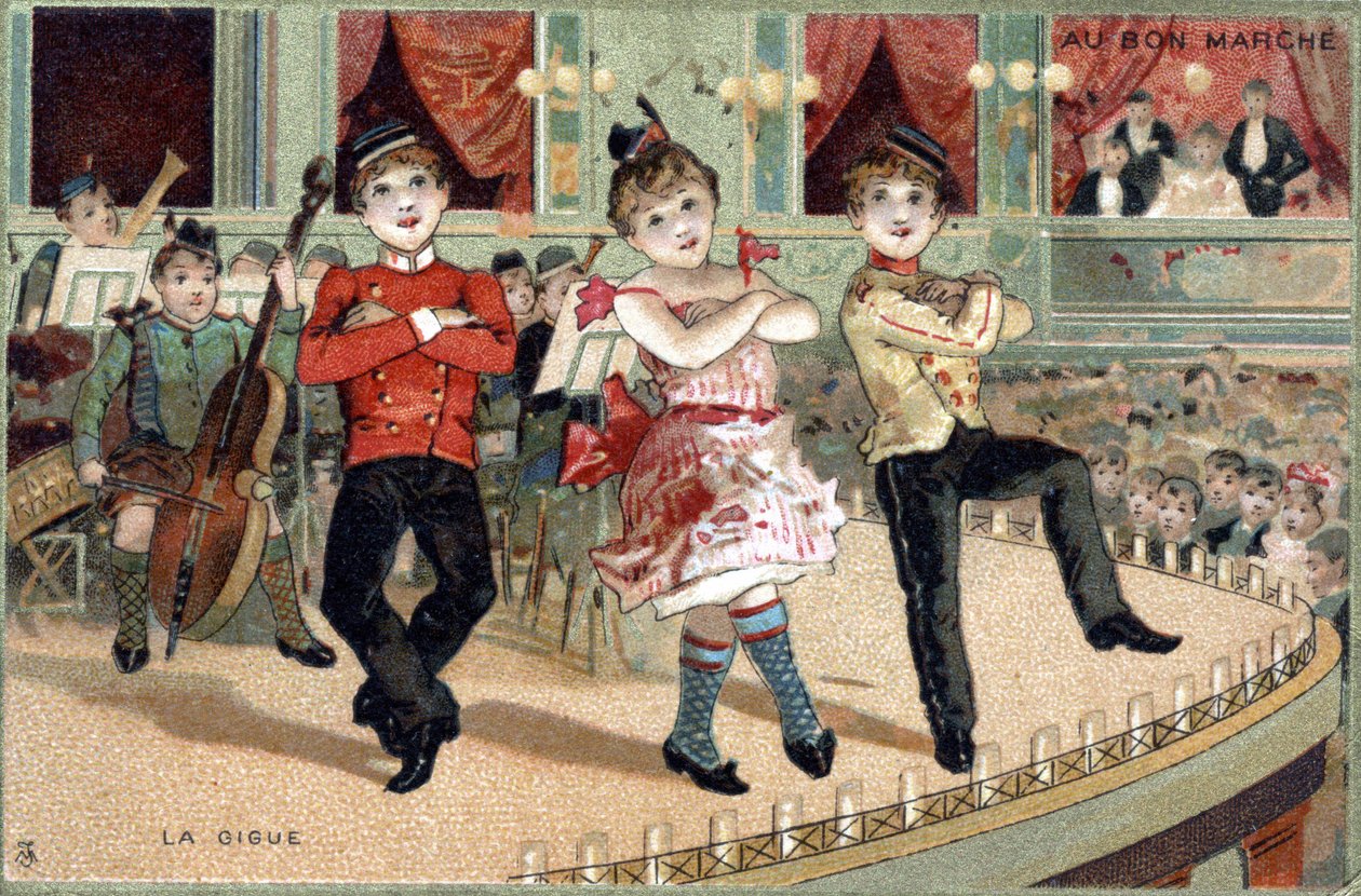 Skakan: folkdans. Chromo från slutet av 1800-talet. av Unknown artist