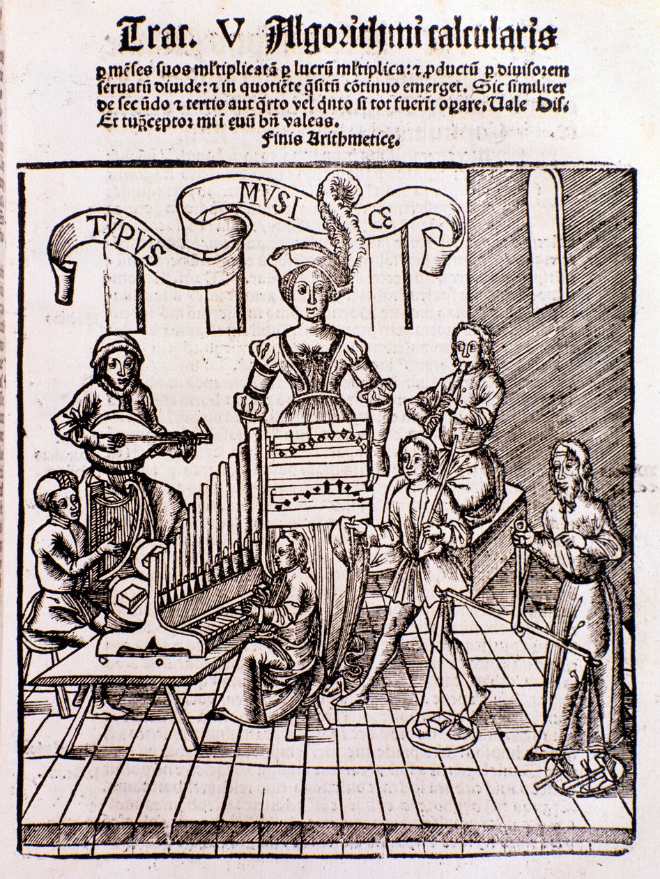De fria konsterna: Musik (gravyr av Unknown artist