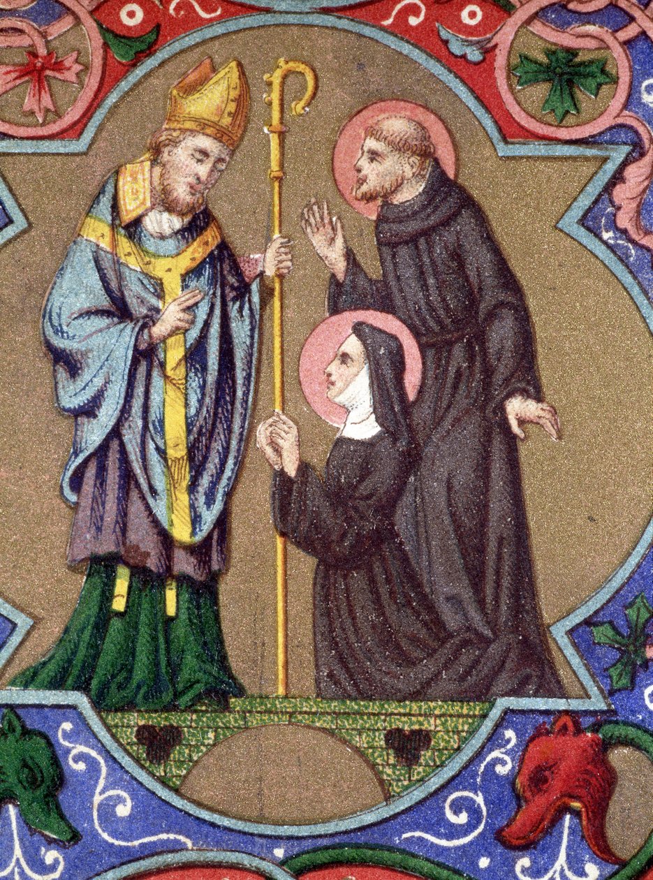 Den helige Franciskus av Assisis liv. tidigt 1900-tal (chromo) av Unknown Artist
