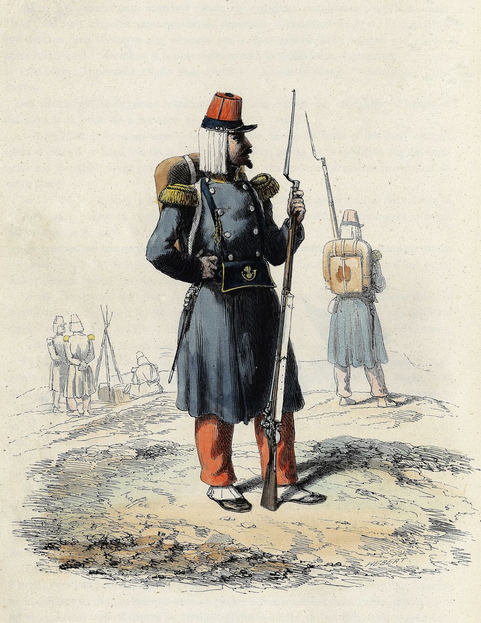 Den franska arméns lätta infanteri under expeditionen av Alger 1830, I "" L