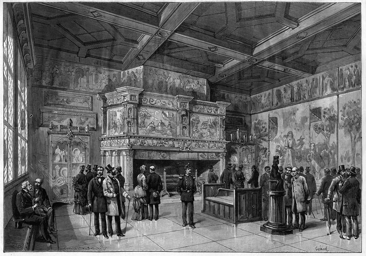 Det nya rummet på Musee de Cluny i Paris 1883 av Unknown artist
