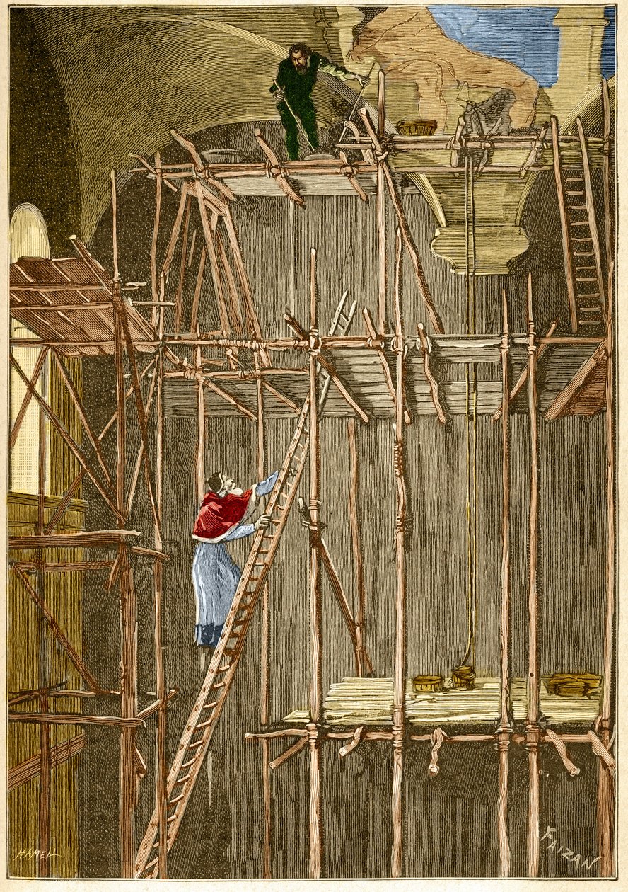 Målaren Michelangelo Buonarroti kallade Michelangelo (Michelangelo eller Michelangelo av Unknown artist