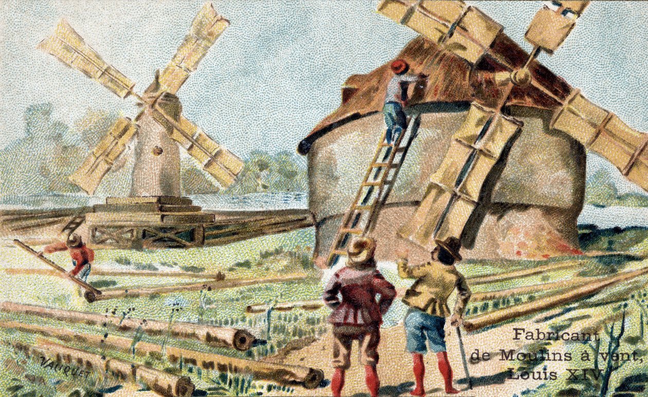 Yrket som tillverkare av väderkvarnar i början av 1700-talet. av Unknown artist