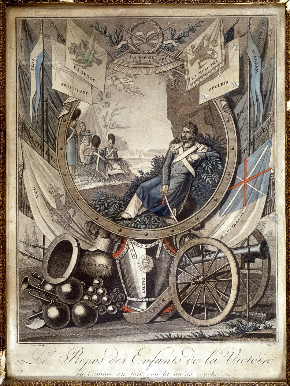 Resten av segerns barn: allegori om soldaterna från Napoleonkriget. n.d.. 1800-talet. av Unknown artist