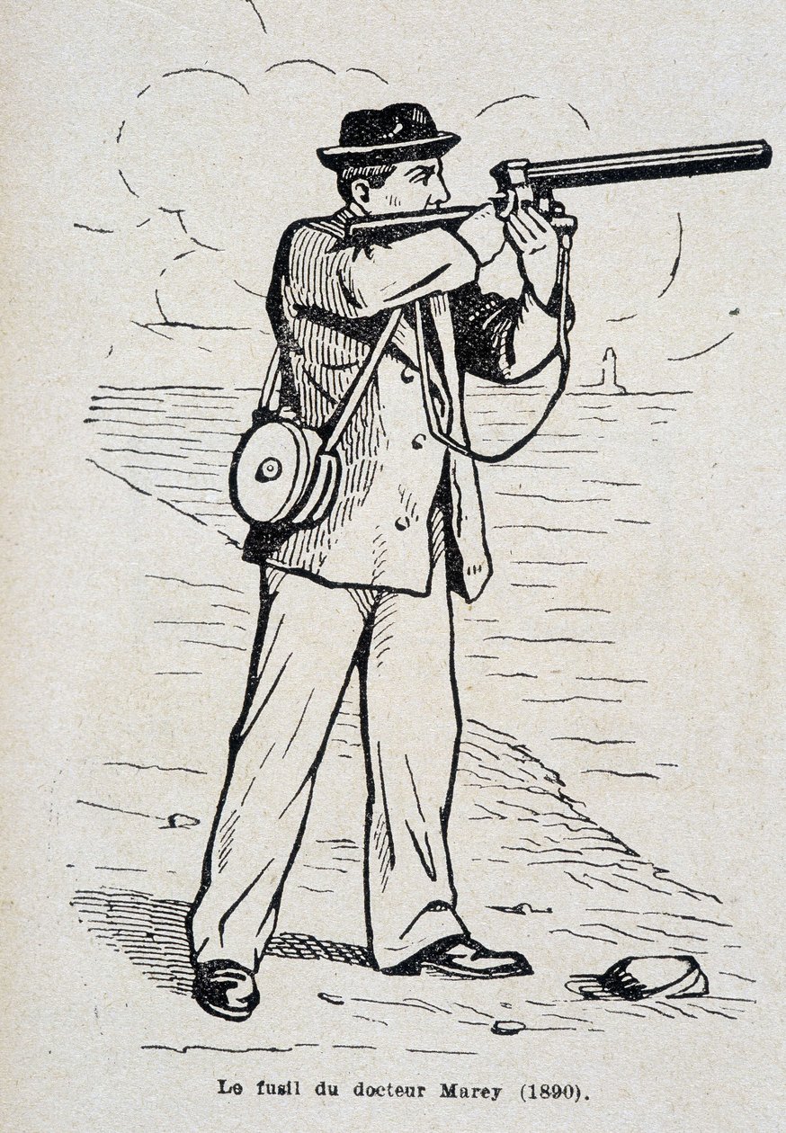 Dr. Etienne Jules (Etienne-Jules) Mareys gevär (1890) av Unknown artist