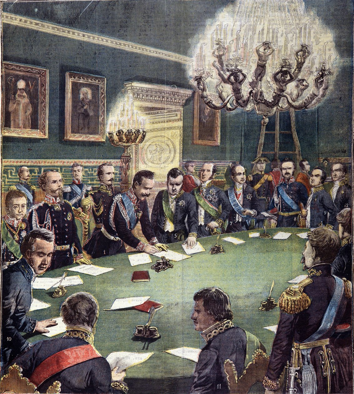 Underskriften av Charles Albert (Charles Albert), kung av Sardinien, av grundstadgan för Monarkin av Savojen den 07/02/1848, som antogs den 4 mars 1848, känd som Albertinestadgan eller Statuto Albertino. av Unknown artist