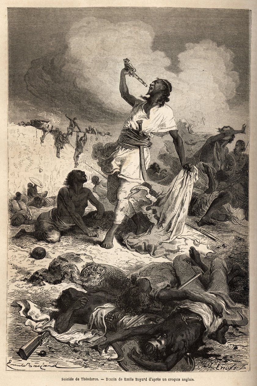Theodoros II, kejsare av Etiopien (cirka 1818-1868), självmord i april av Unknown artist