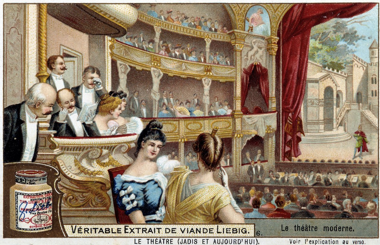 Teatern på 1800-talet - Liébig reklamdekal av Unknown artist