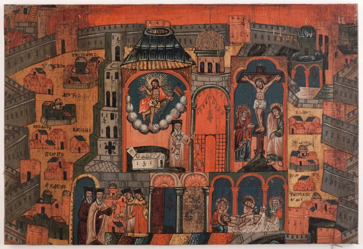 Veckan av förnyelse. Minnesduk av Jerusalem-pilgrimerna av Unknown artist