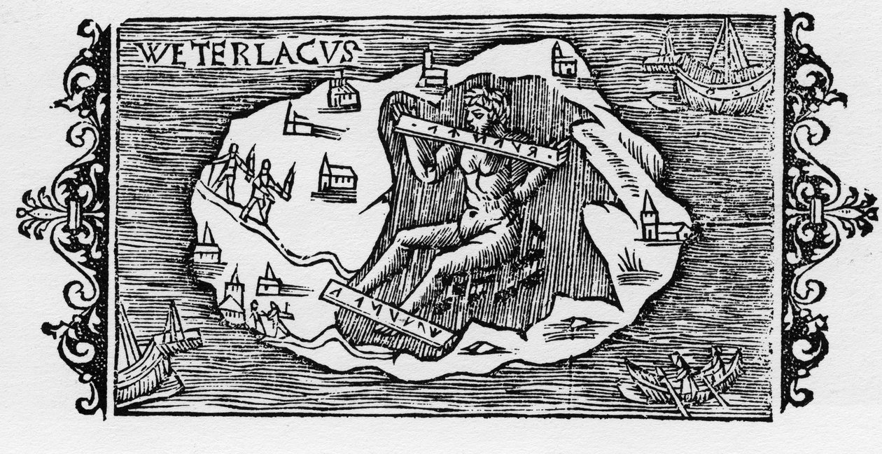 Häxkedjan - i "History of the Northern Nations" av Olaus Magnus, Rom 1555 av Unknown artist