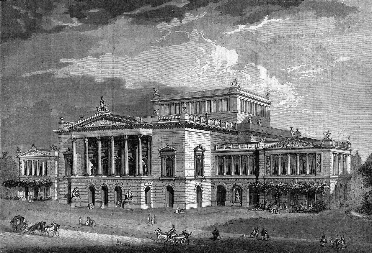 Teater i Leipzig, byggstart av Berlinarkitekten Langhaus. I “” L