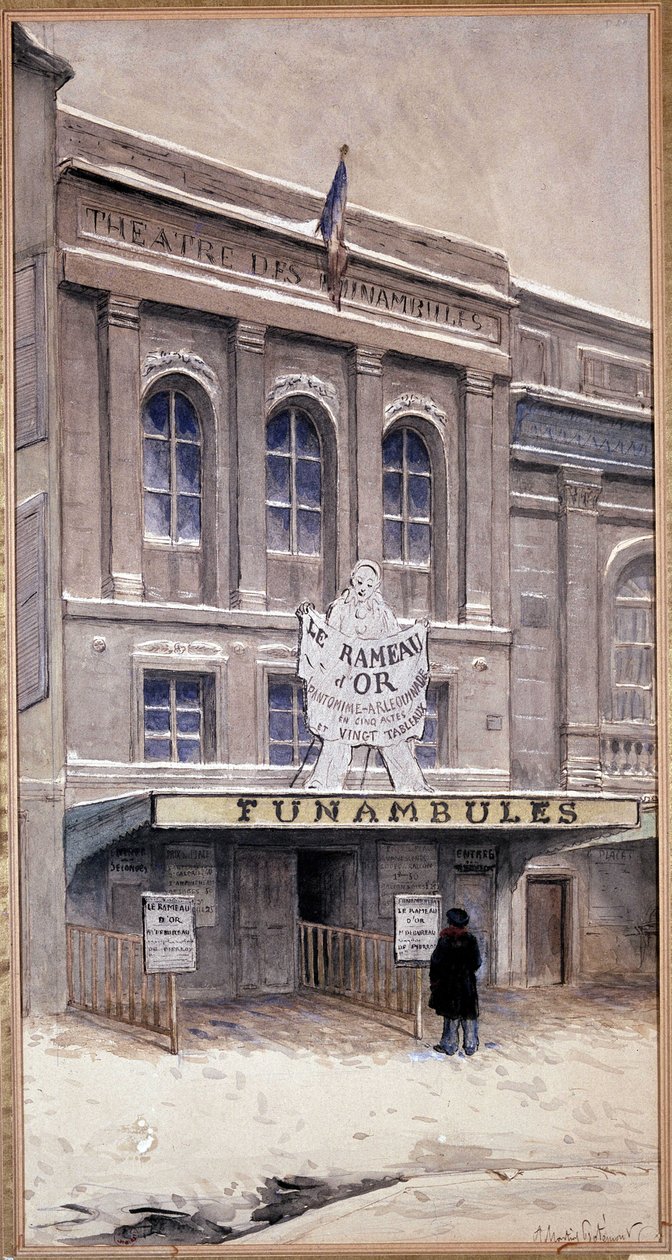 Theater of Funambules, tempel bd - 1800-talet av Unknown artist