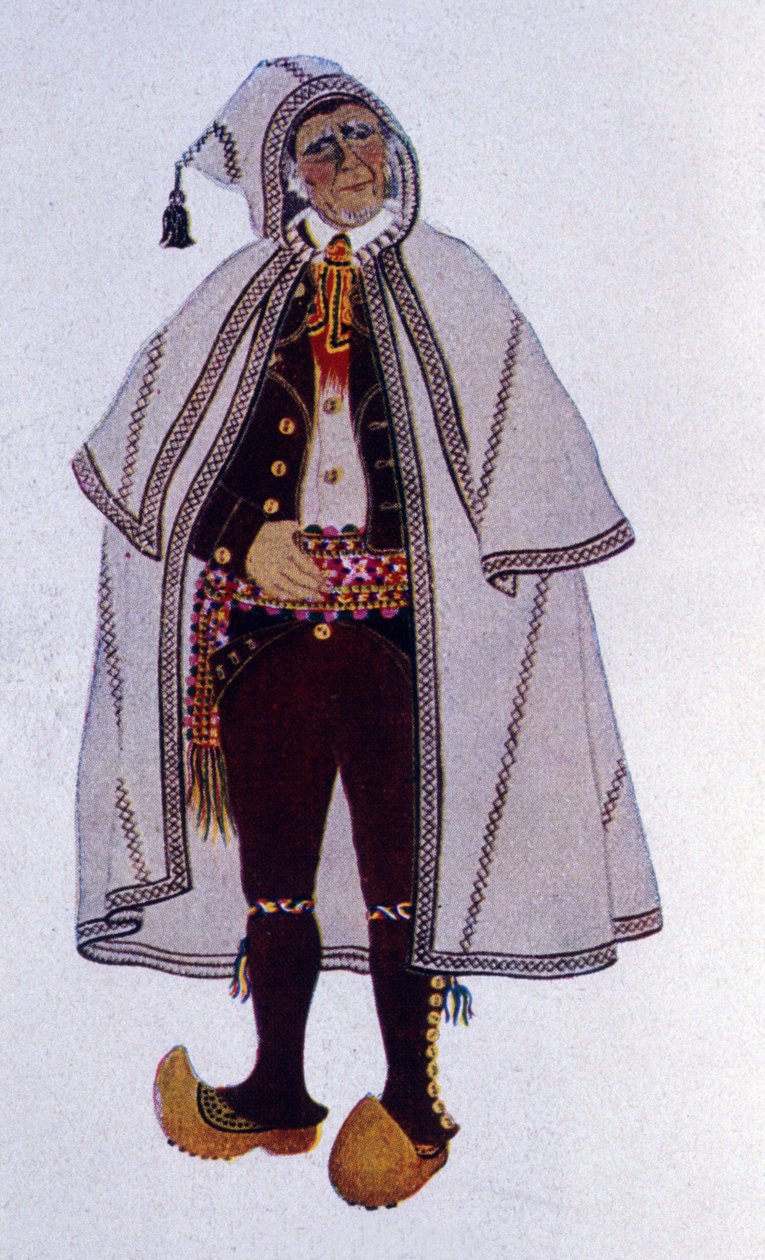 Traditionell herdedräkt av Labassere, Bearn av Unknown artist
