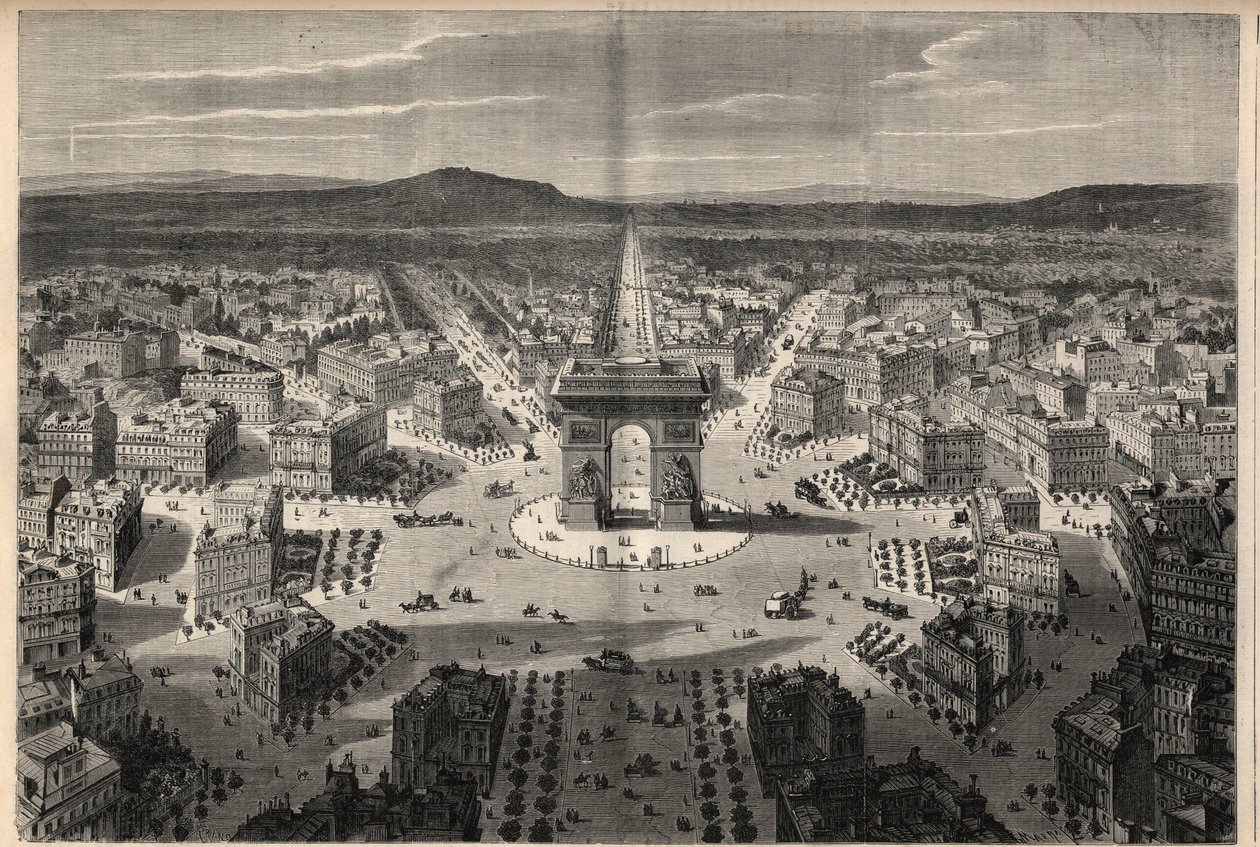 Förvandlingar av Paris under det andra imperiet, Haussmann Paris: allmän bild av rondellen på Place de l
