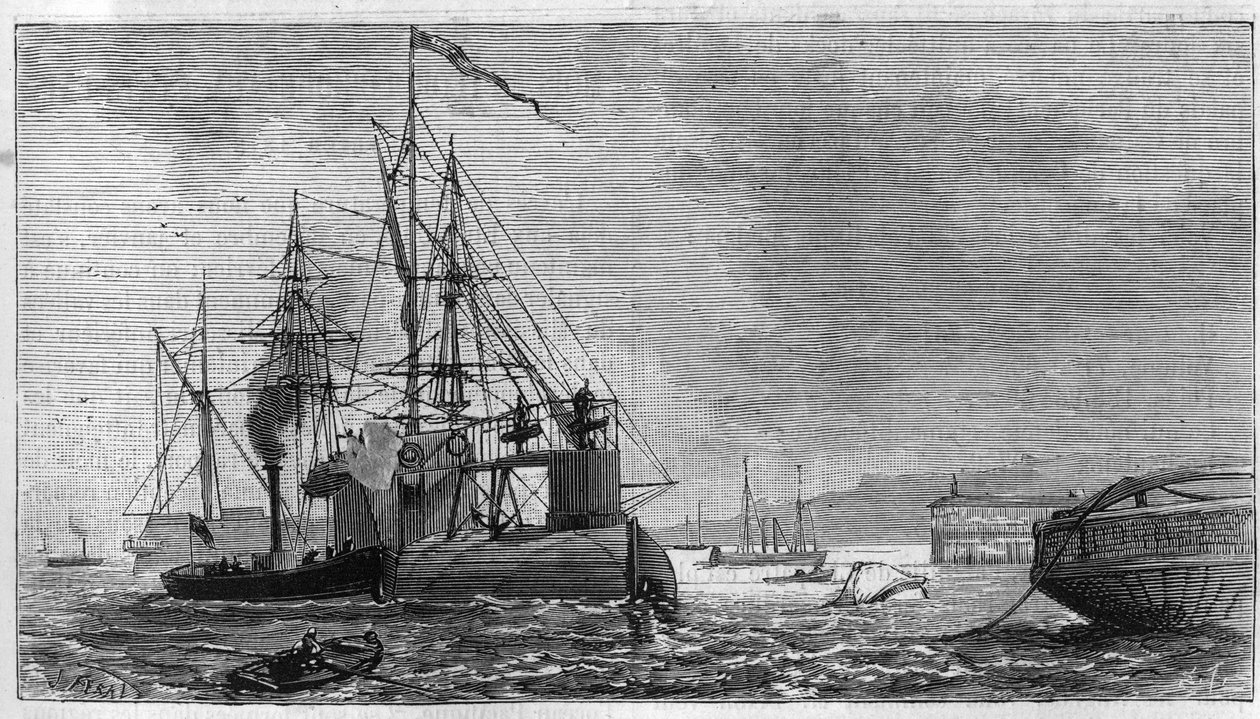 Transport av obelisken känd som "Aiguille de Cleopatre"" från Egypten till England av Unknown artist