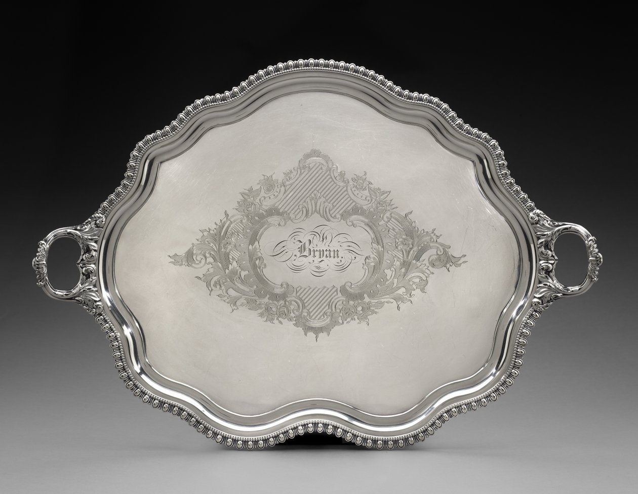 Bricka, c. 1855 (silverplatta) av Unknown artist